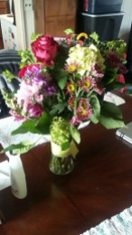 Flowers from my mother and sister